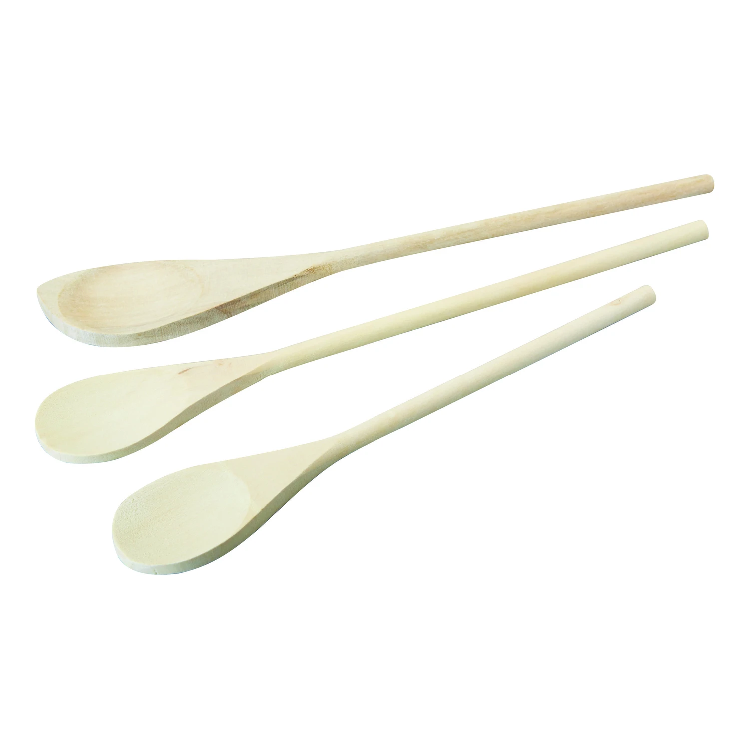 Cooking Spoon Set, Hardwood, 3-Pc.