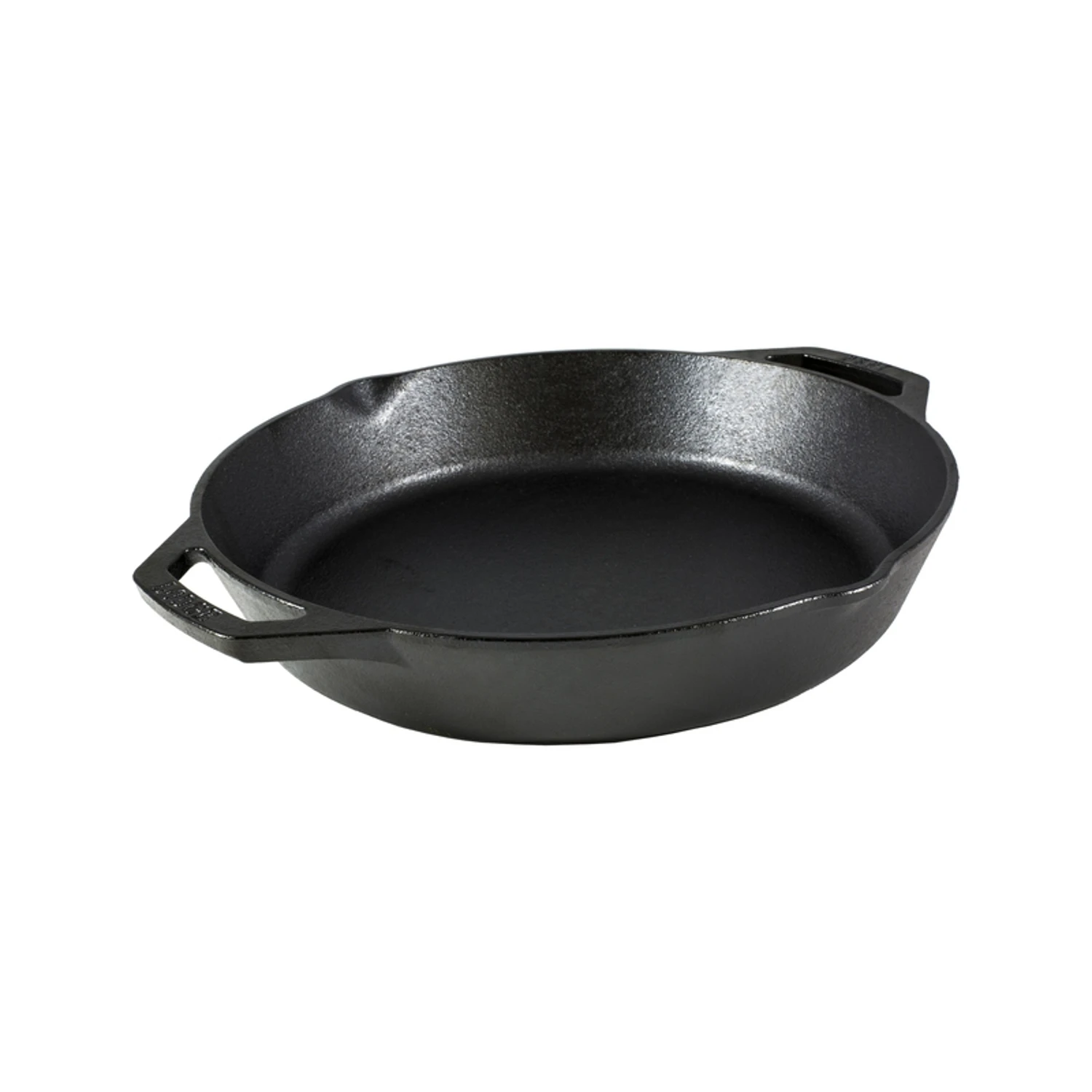 Cast Iron Pan, Dual Handle, Seasoned, Black, 12-In.