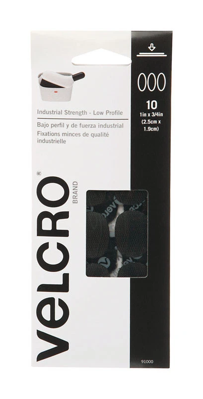 VELCRO 10-Pack 0.75-in Black Fasteners