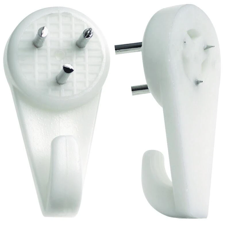 Hard Wall Picture Hanger, 1-In., 5-Pk.
