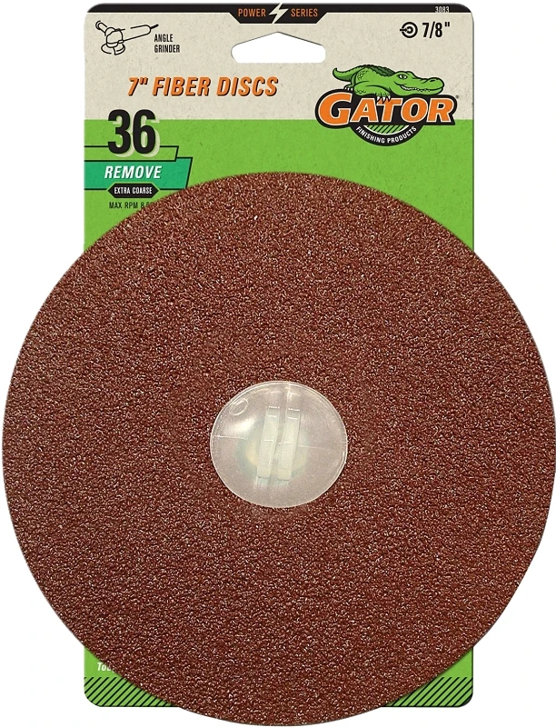 Sanding Discs, Aluminum Oxide, 36-Grit, 7-In., 3-Pk.