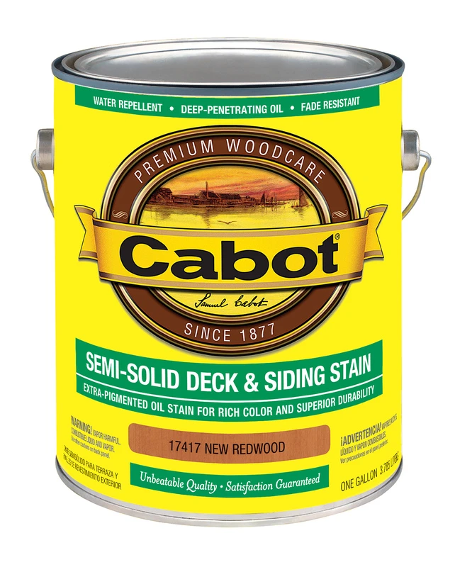 Deck & Siding Stain, Semi-Solid, Redwood, Gallon