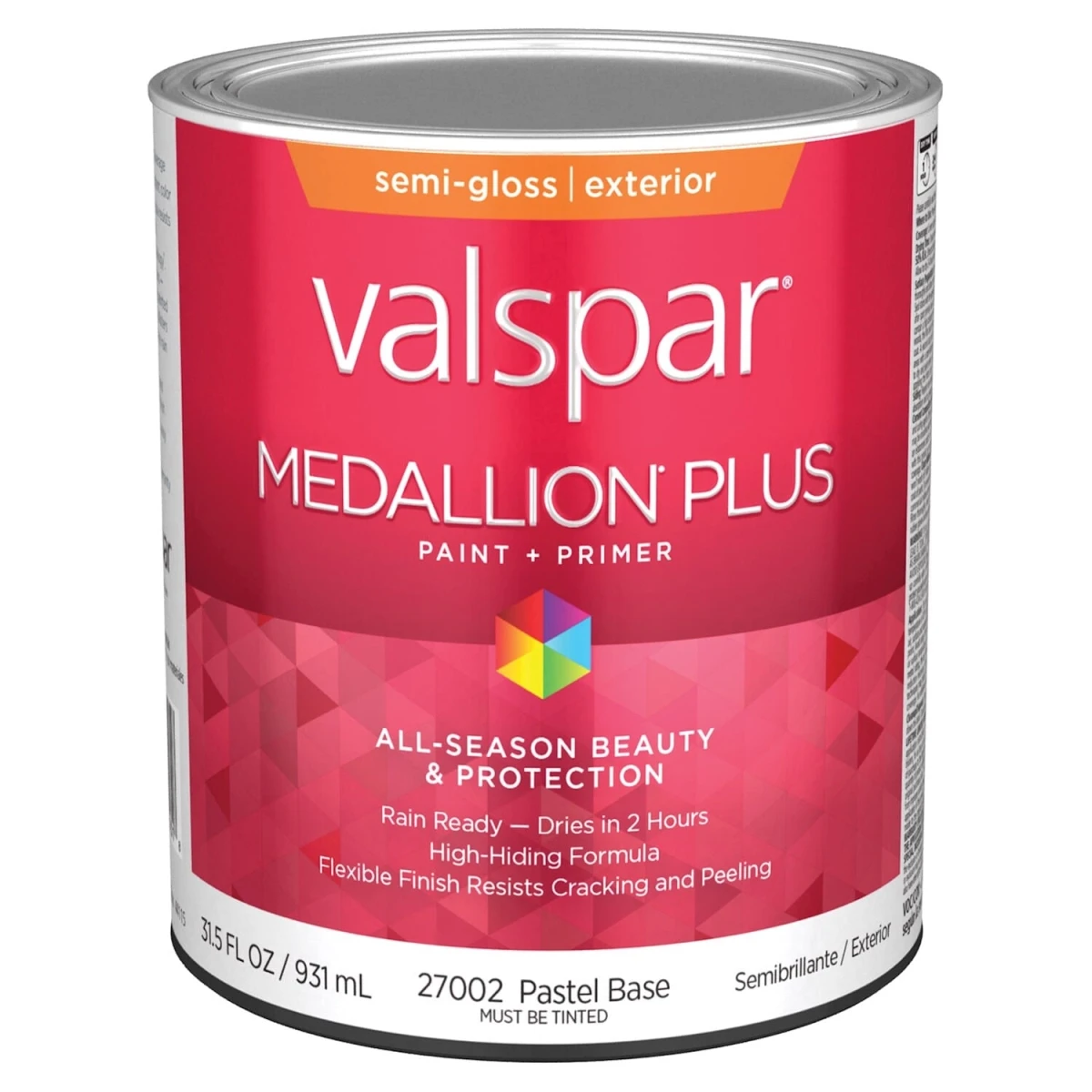 Medallion Plus Premium Semi-gloss Exterior Paint & Primer, Pastel Base, 1 Quart