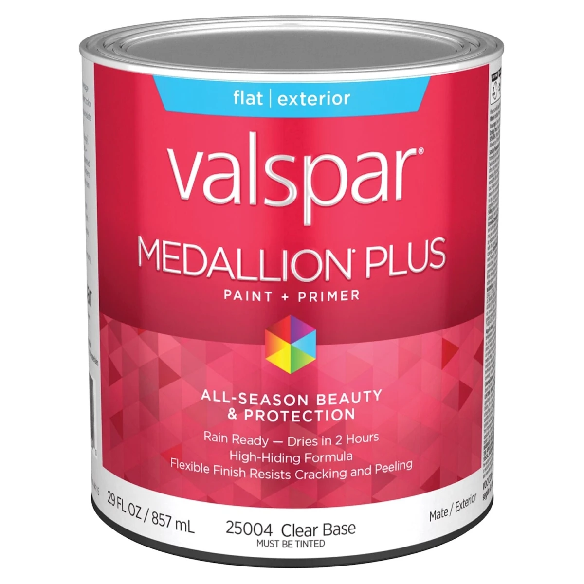 Medallion Plus Premium Flat Exterior Paint & Primer, Clear Base, 1 Quart