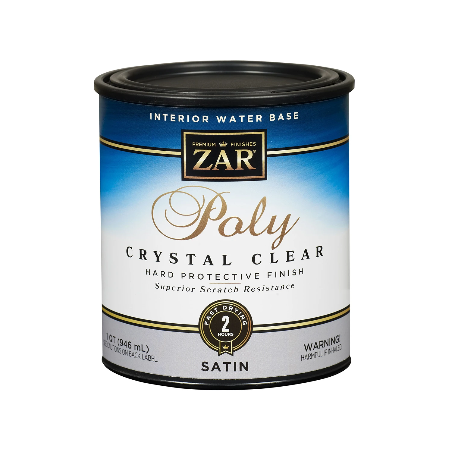 Interior Polyurethane, Crystal Clear Satin, Water-Based, Qt.