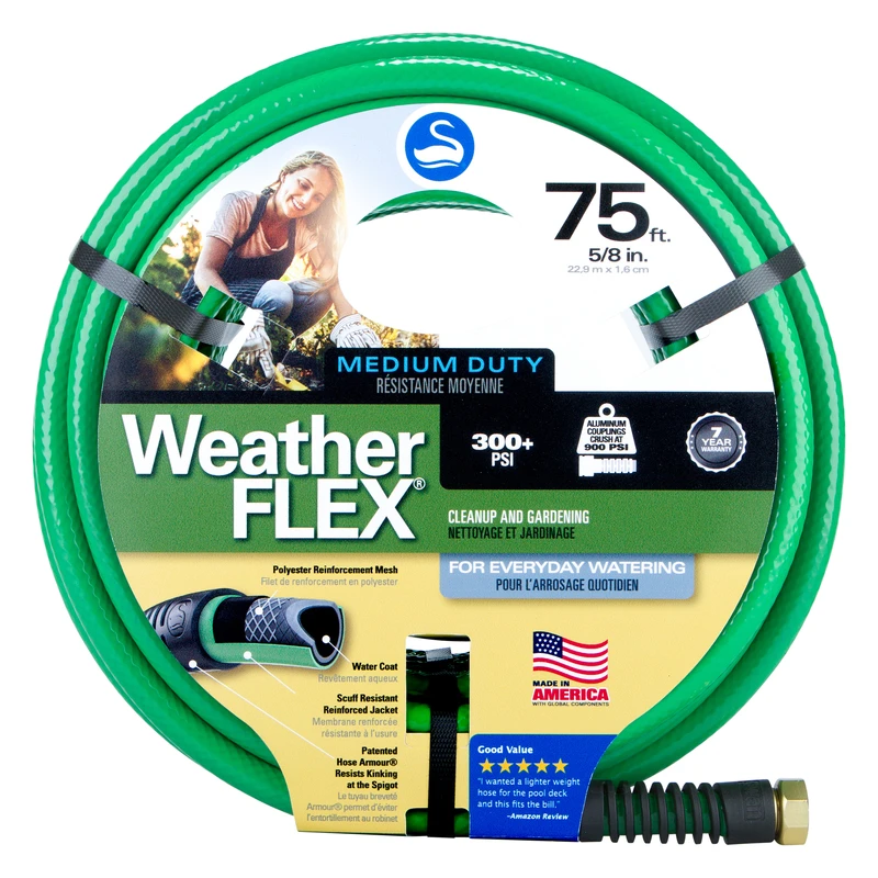 WeatherFlex All-Weather Garden Hose, Medium Duty, 5/8-In. x 75-Ft.