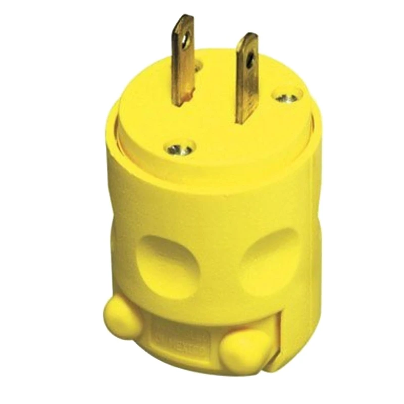 Leviton 115PV 15A 125V 2-Wire 2-Pole Residential Cord Plug, Yellow Leviton 115PV 15A 125V 2-Wire 2-Pole Residential Cord Plug, Yellow