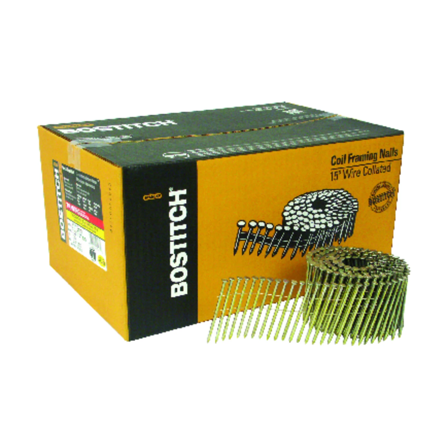 Collated Coil Framing Nails, Galvanized Plain Shank, 3 x .120 In., 2,700-Ct.