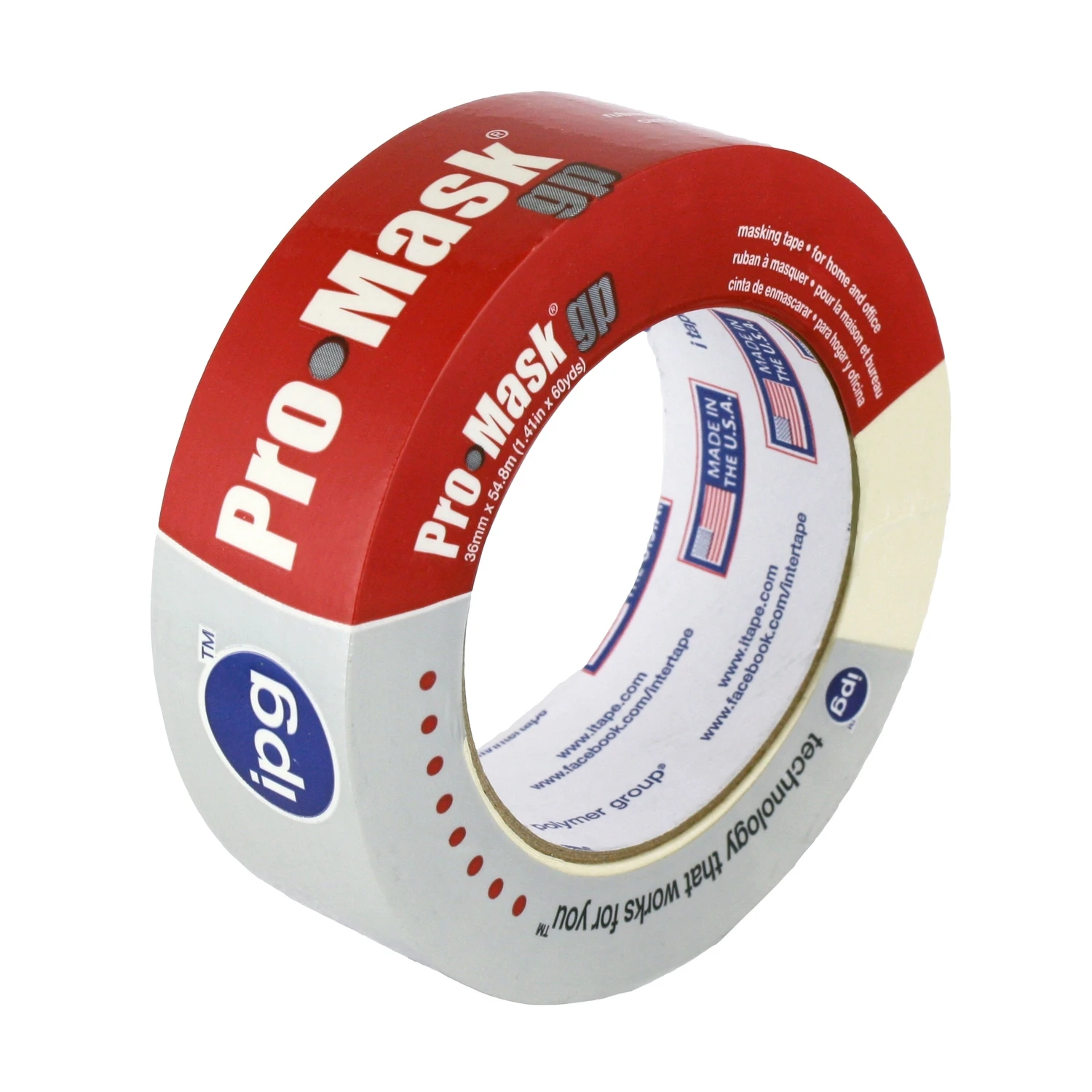 Pro-mask 1.41 In. W X 60 Yd L Beige Masking Tape, Model 5102-1.5, 1 Pk