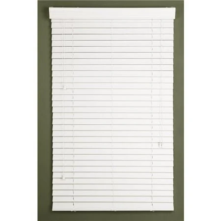 39x64 White Faux Wood Blinds - Model 628155 By Home Impressions