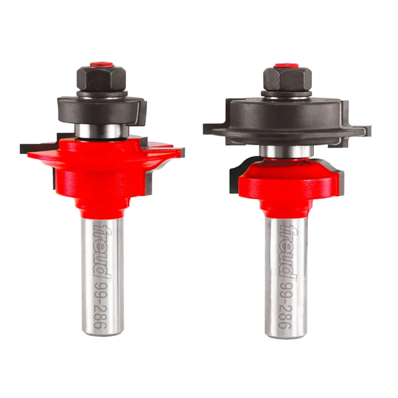 2 In. Diameter X 2 In. X 3-1/8 In. Length Glass Panel Cabinet Door Router Bit Set 2 Pc