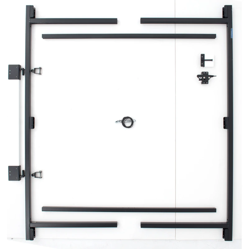 Original Black Steel Gate Frame Kit For 60 In. To 96 In. Openings