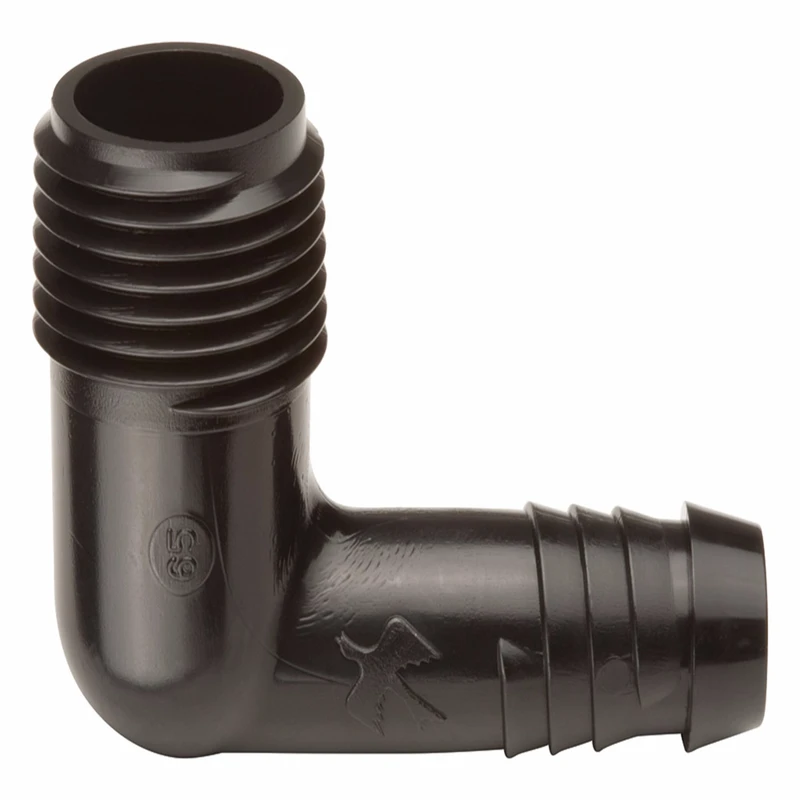 1/2 In. Barbed X 1/2 In. Mnpt Swing Pipe Elbow - Model Swge10b