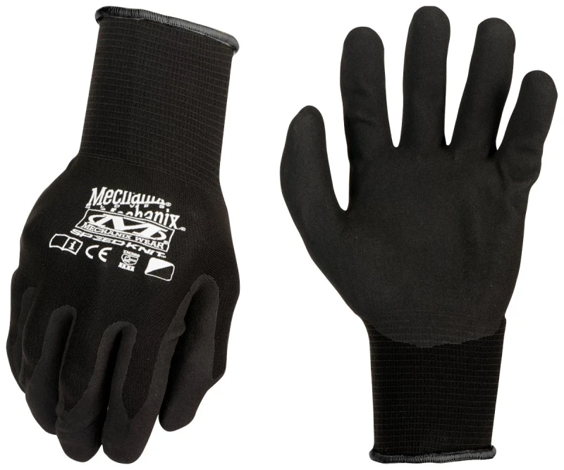 Speedknit Men's Small/medium Black Nylon Work Gloves - Model S1de-05-500