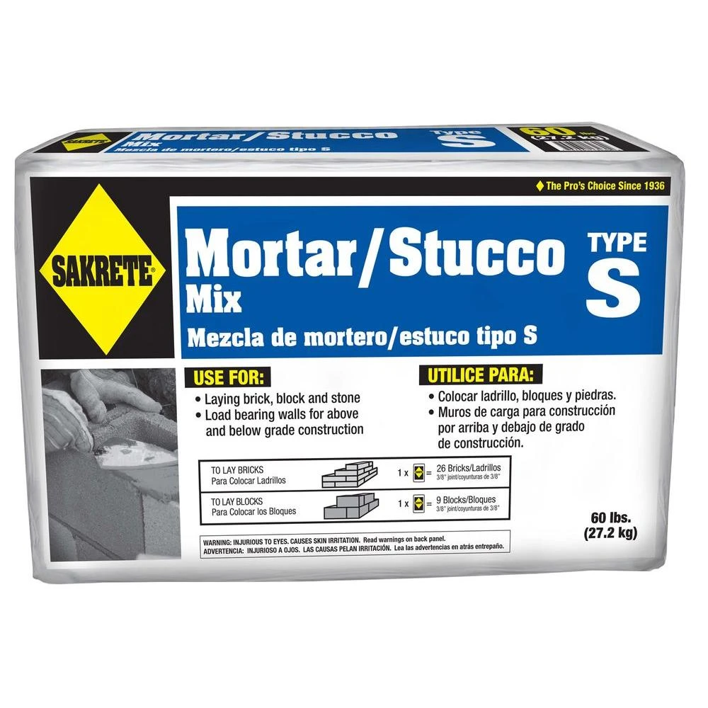 Type S High Strength Mortar Mix, 60-Lbs.