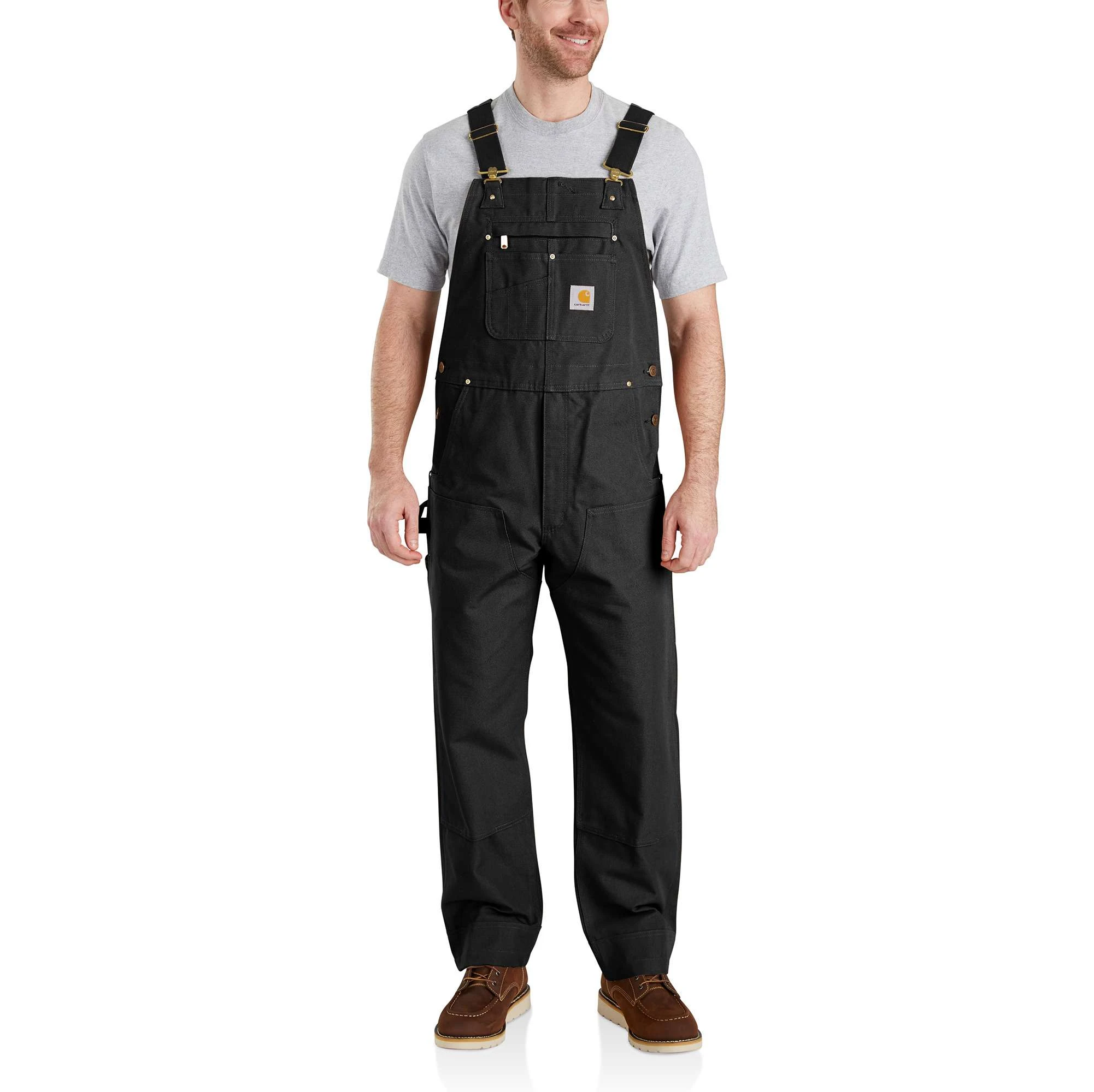 Men's Relaxed Fit Duck Bib Overall - 38w X 32l - Black