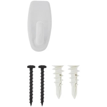 Snap Wall Hook, White, 50-Lb. Load