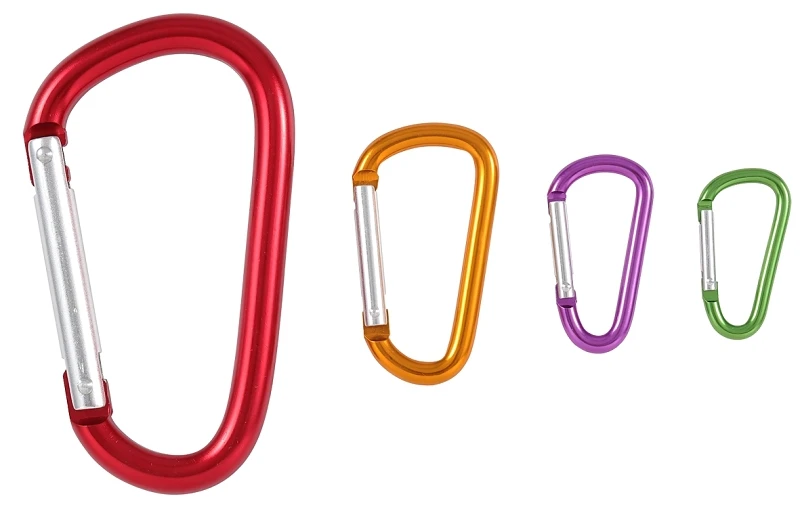 Interlocking Spring Snap, Steel, Assorted Sizes, Colors, 4-Pk.