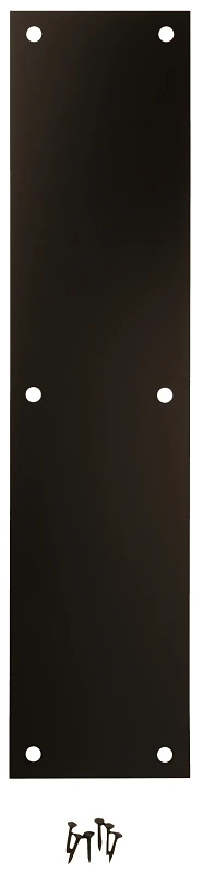 Swinging Door Push Plate, Oil Rubbed Bronze, 3-1/2 x 15 In.