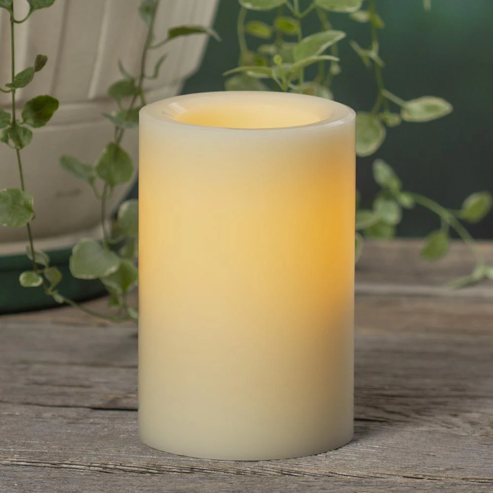 Premier Flameless Led Candle, Cream, 4 X 6 Inches, All Weather