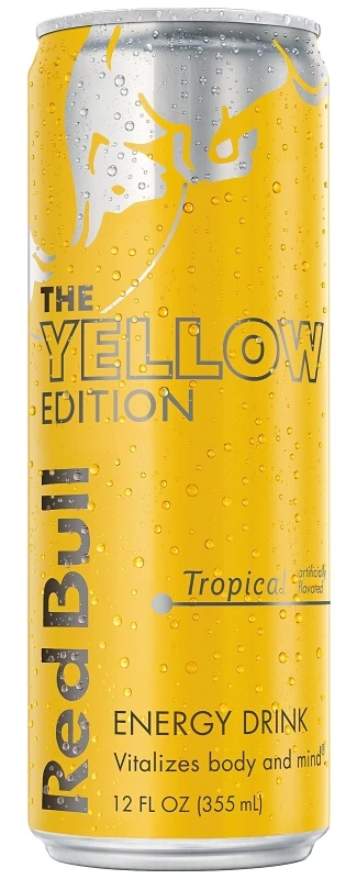 Energy Drink, Yellow Tropical, 12 oz.