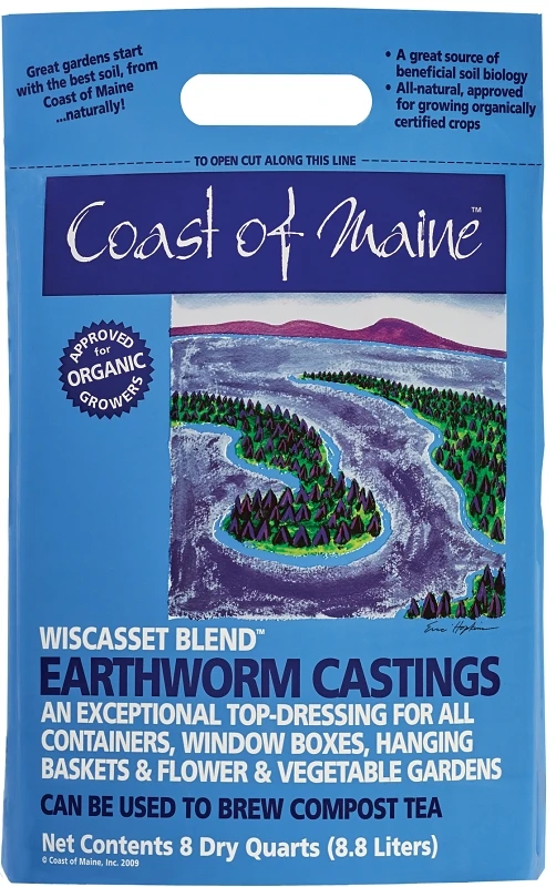 Wiscasset Blend 8 Qt. Organic Earthworm Castings For Gardening
