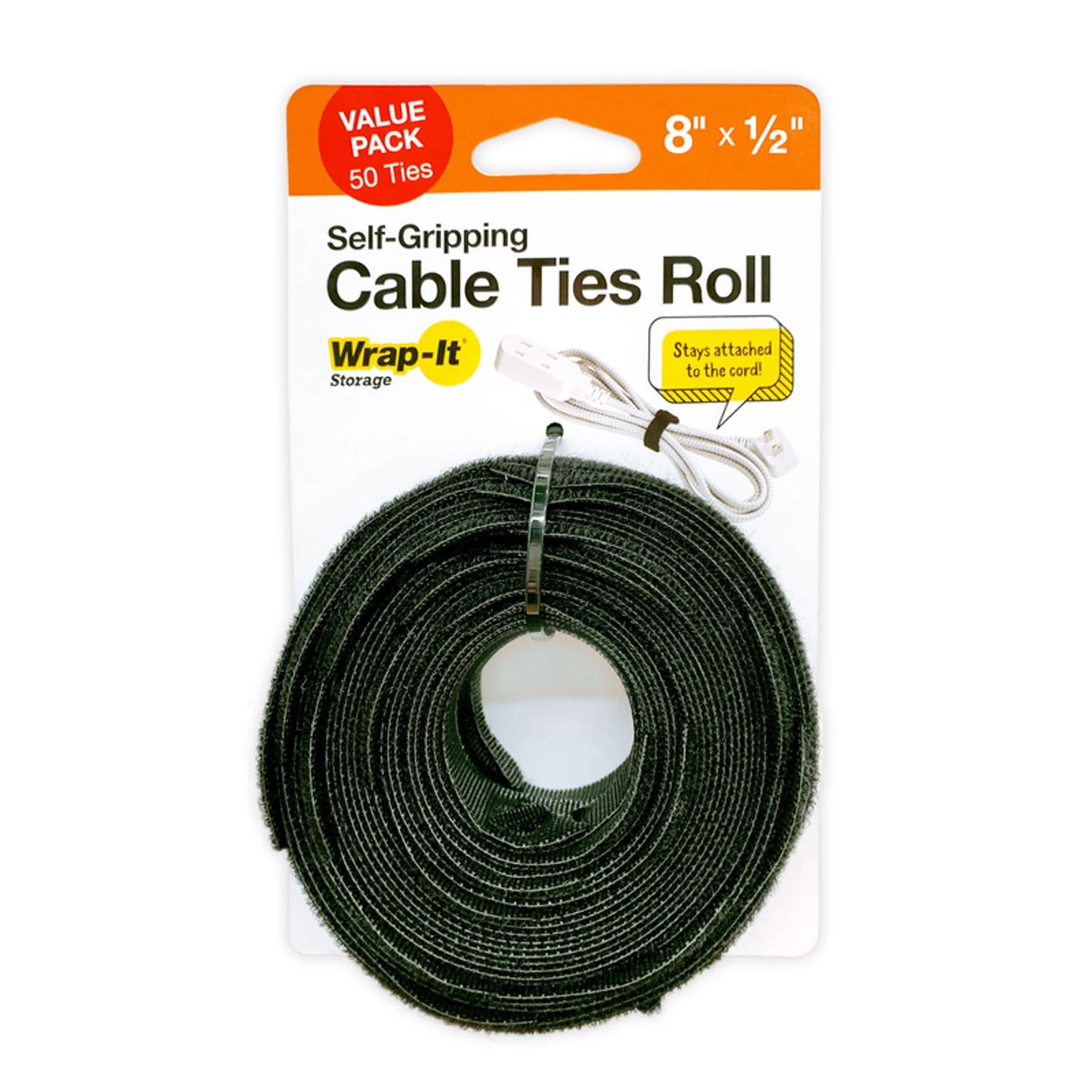 5037014 8 in. Black Nylon Cable Ties Roll