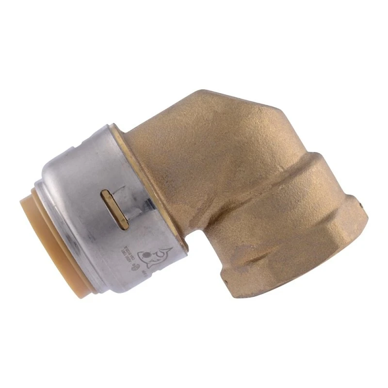 Push-Fit Pipe Elbow, Lead Free, 3/4 x FNPT