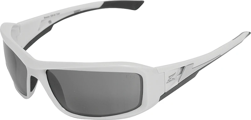 Brazeau Gloss White Frame Safety Glasses With Smoke Lenses - Model Xb146