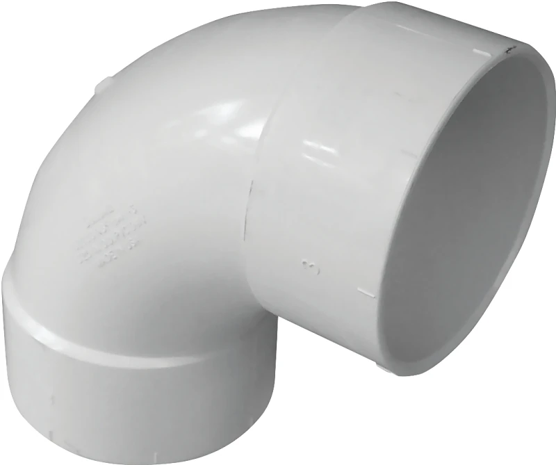 PVC Sewer & Drain Sanitary Long Turn Elbow, 90-Degree, 6 In.