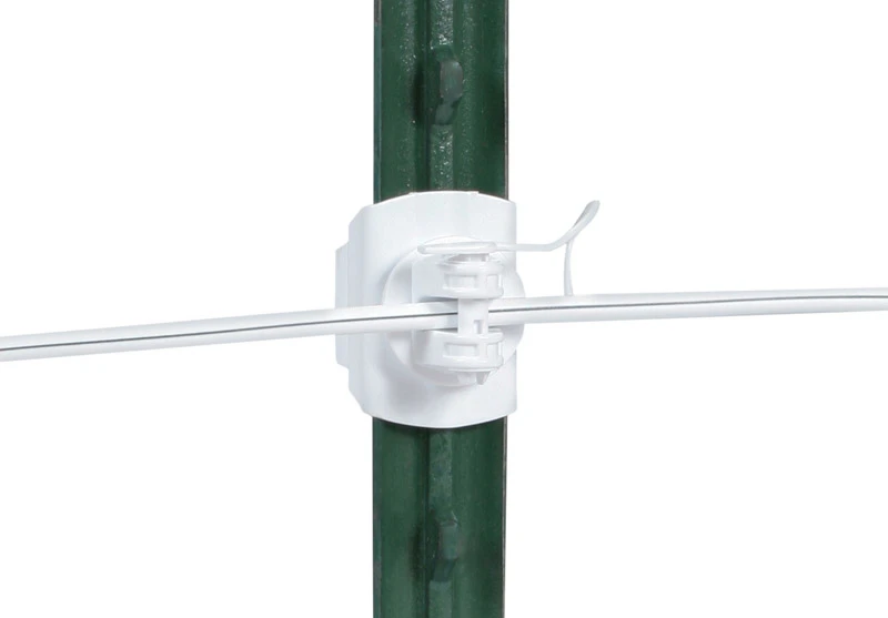 Electric Fence T-Post Insulator, Universal, White, 20-Pk.
