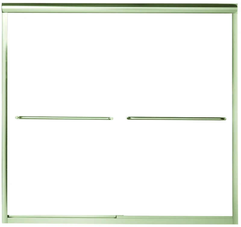 59-5/8 In. W X 55-1/2 In. H Nickel Semi-frameless Sliding Tub Door