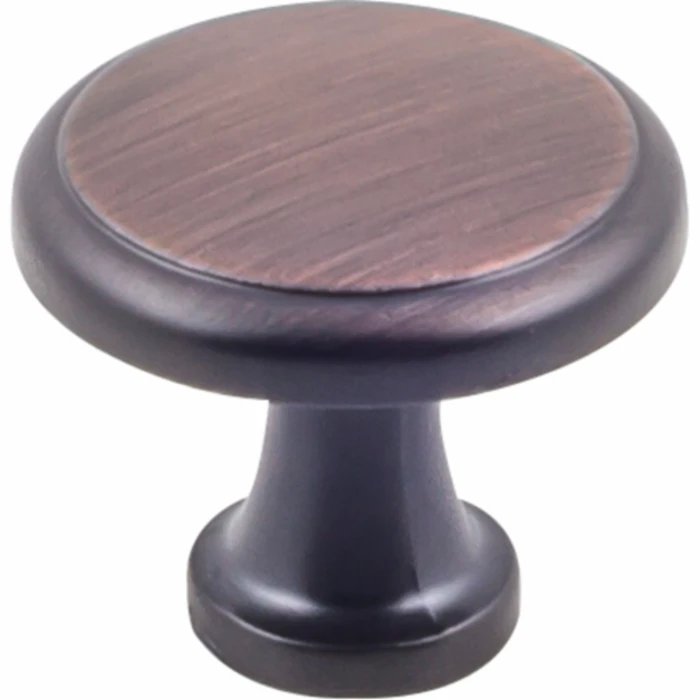 Hardware Resources K997BORB-10 Cabinet Knob, Traditional, 1-3/16 in Dia, Zinc, Brushed Oil-Rubbed Bronze, 10/PK