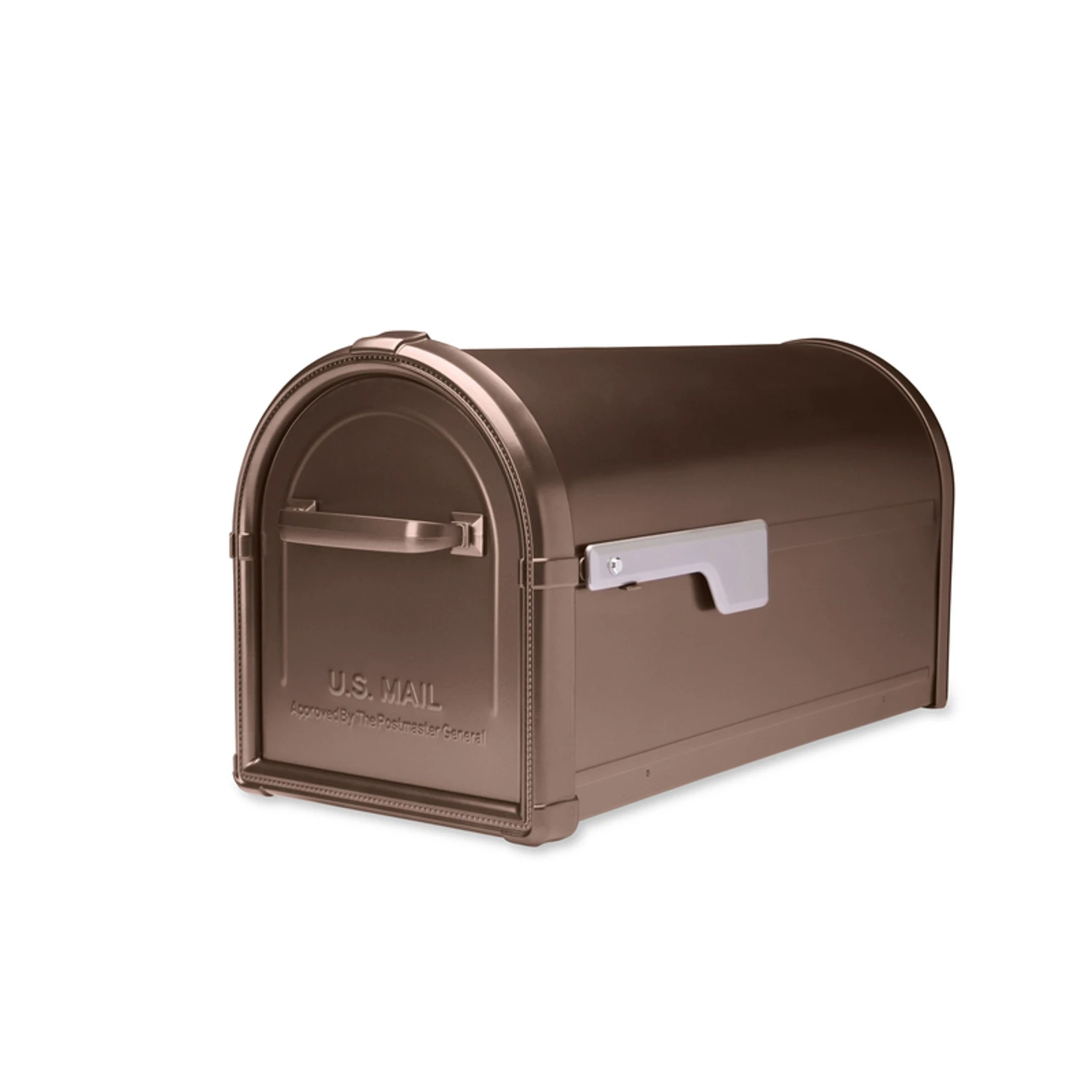 Hillsborough Mailbox, Post Mount, Copper Aluminum, 9.6 x 11.1 x 21.3-In.