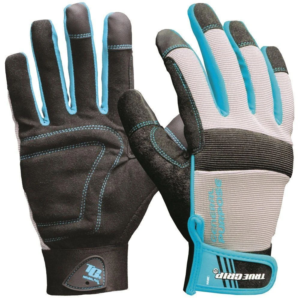 Women's General-Purpose Gloves, Black/Blue, L