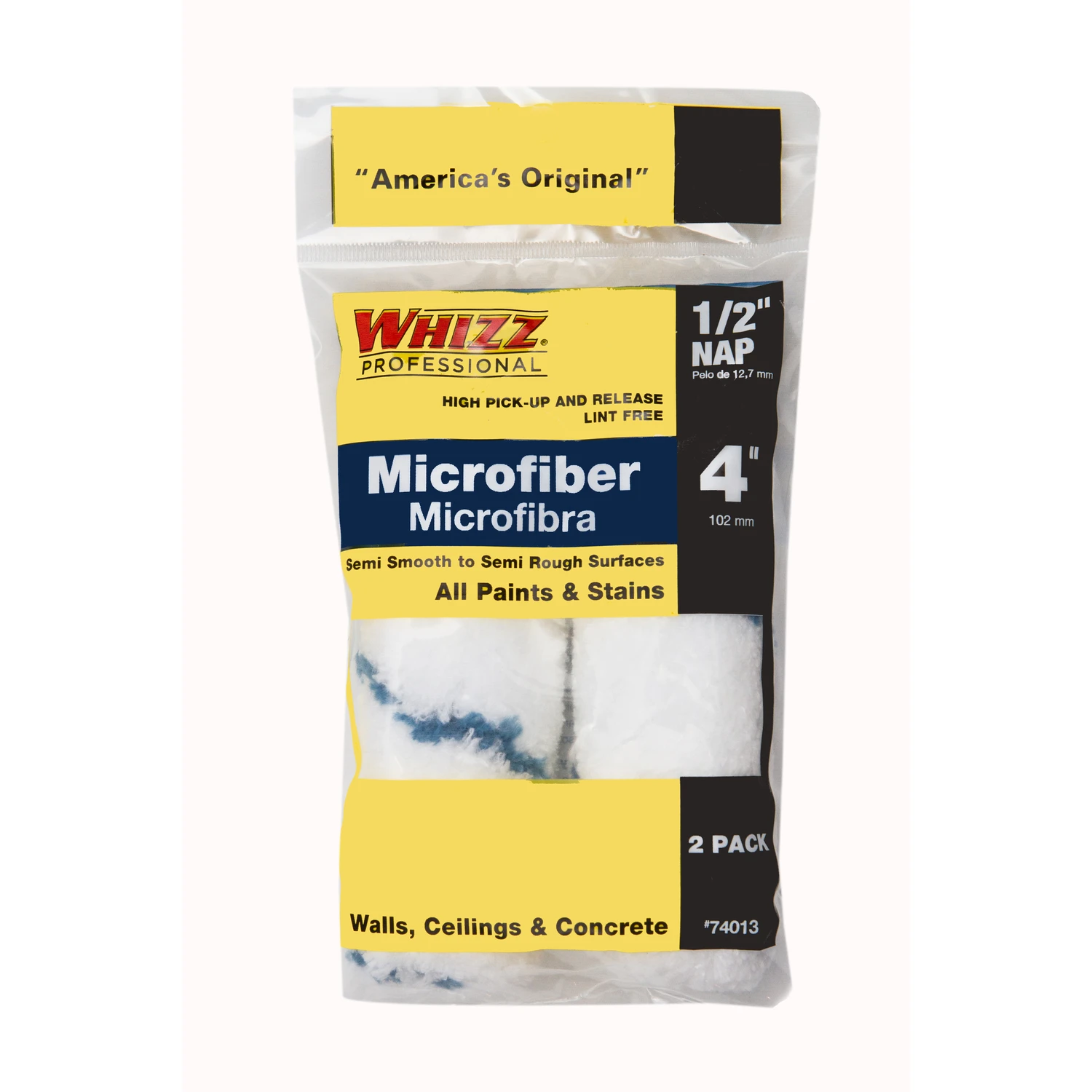 4 In. X 1/2 In. Microfiber Mini Roller Cover (2-pack) - Lint Free