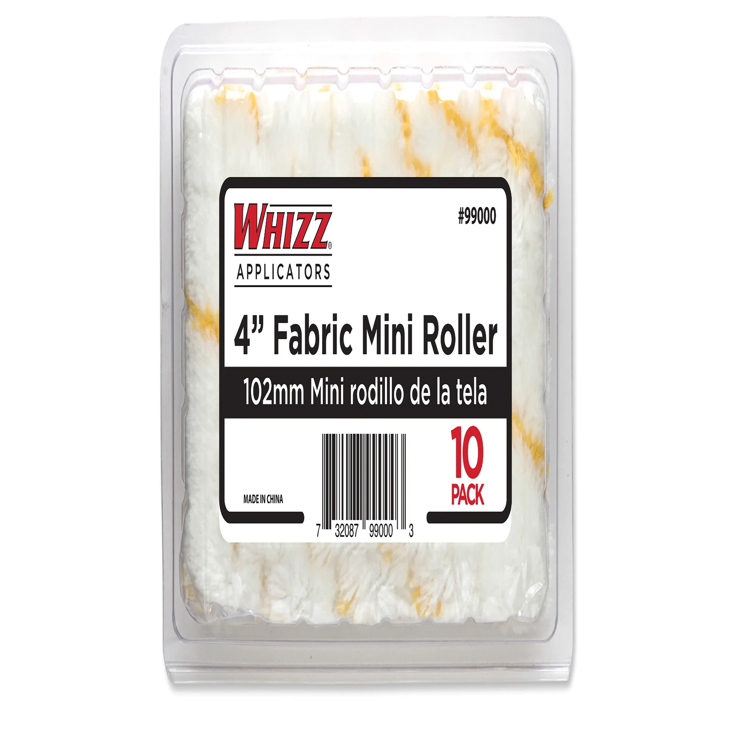 Gold Stripe 4 In. X 1/2 In. Mini Fabric Roller Cover 10 Pk - Durable & Shed Resistant