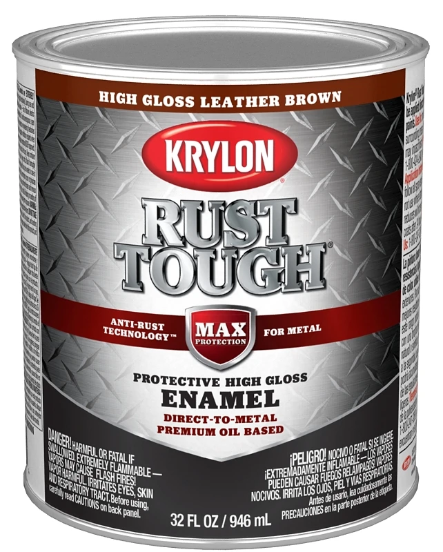 Rust Tough Oil-based Gloss Rust Control Enamel, Brown, 1 Qt. - Pack Of 2