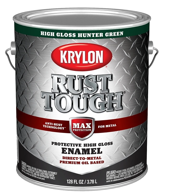 Rust Tough Oil-based Gloss Rust Control Enamel, Hunter Green, 1 Gallon