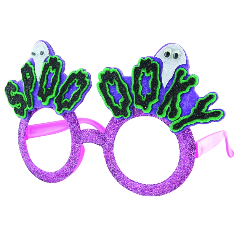DM Merchandising Halloween Glitter Spooky Glasses Plastic 24 pk