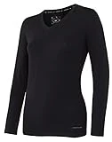 Hottotties Kashmir Hg Climasense Women's V-neck Base Layer - Black - Large