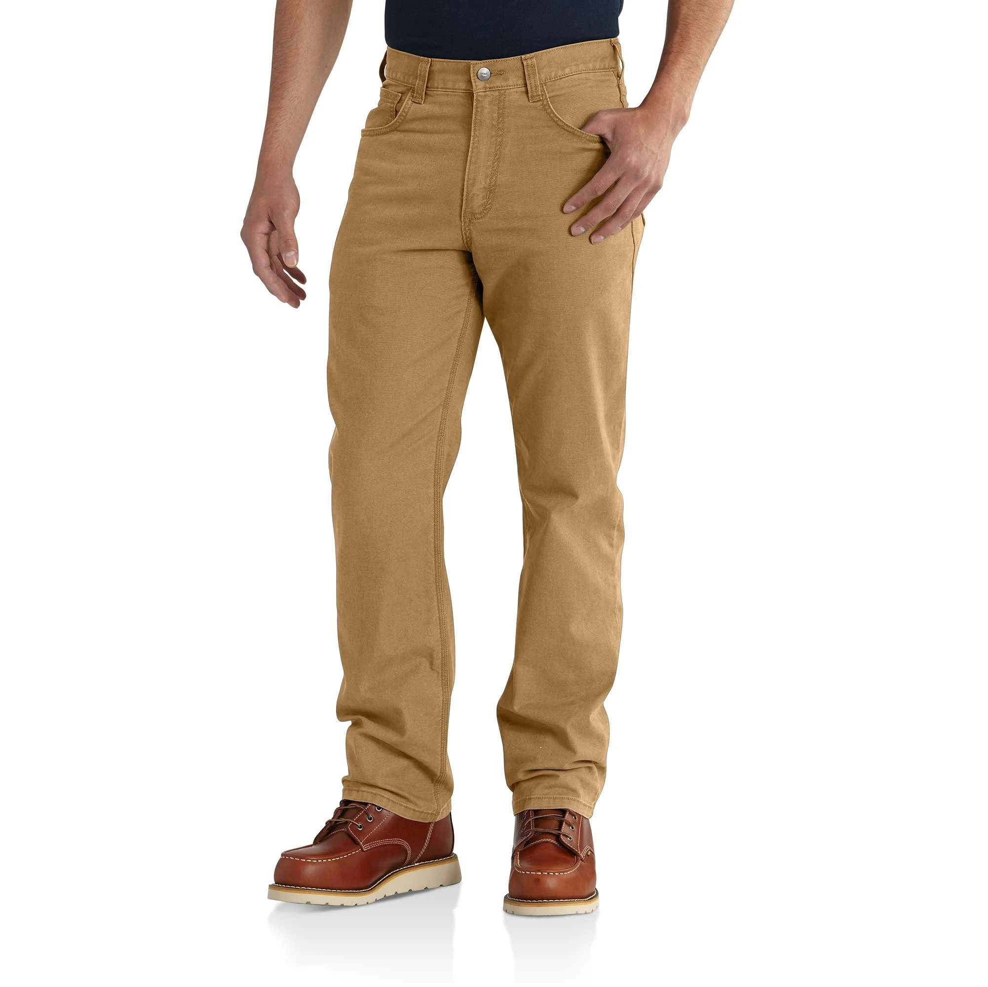 Rugged Flex Relaxed Fit Canvas 5-pocket Work Pant W42 Hickory
