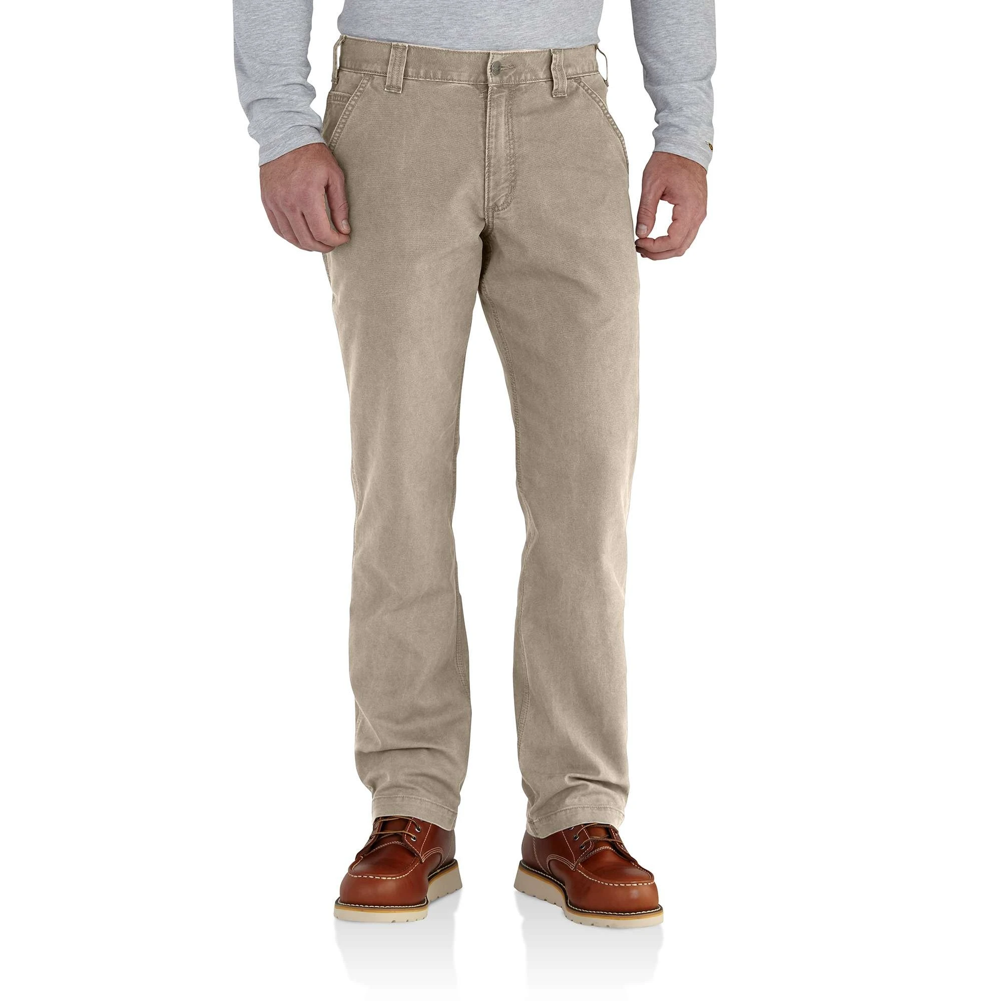 Rugged Flex Relaxed Fit Canvas Work Pant W42 Tan