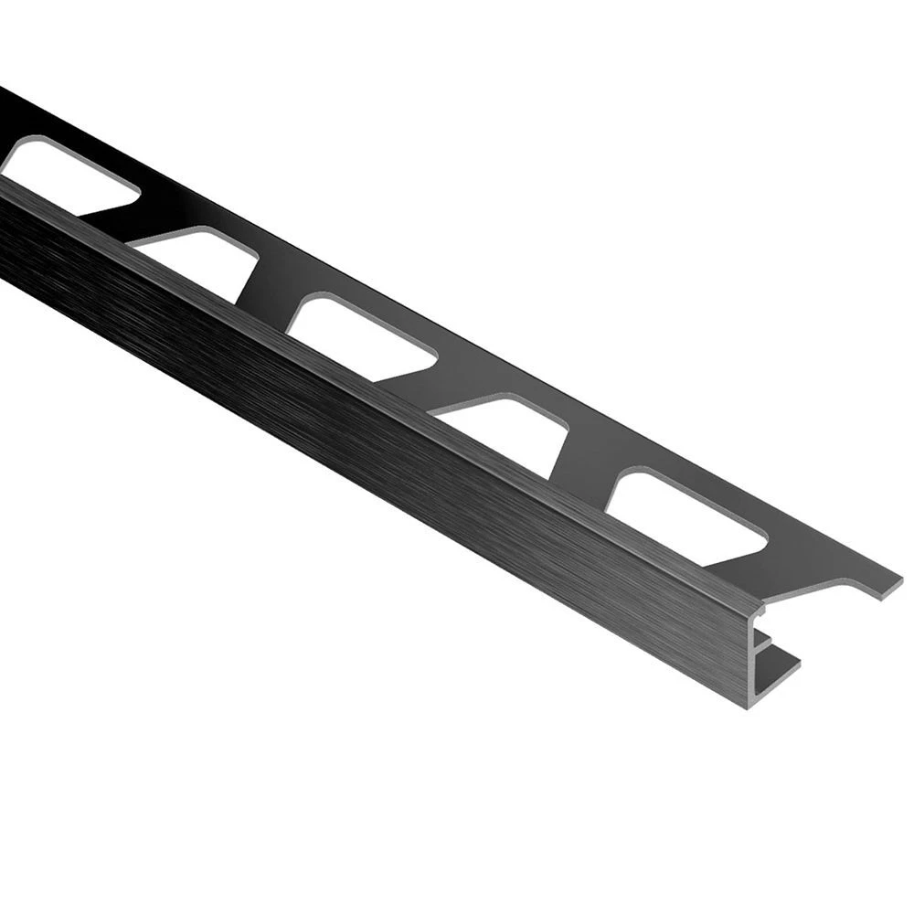 Jolly Brushed Antique Bronze Anodized Aluminum 3/8 In. X 8 Ft. Tile Edging Trim