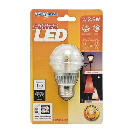 2426led-lf3-24 2.5-watt G16 Led Globe Light Bulb - 135 Lumens