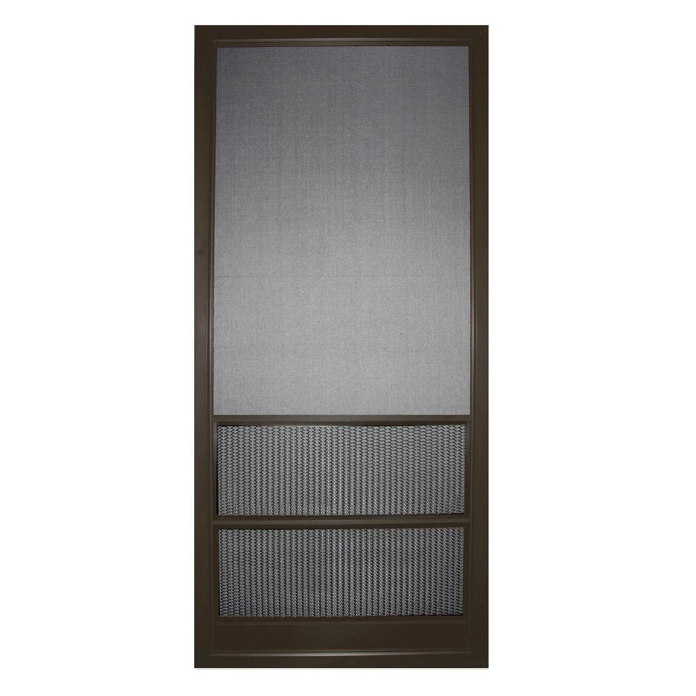 32 In. X 80 In. Aluminum Bronze Paradise Cove Screen Door By Screen Tight
