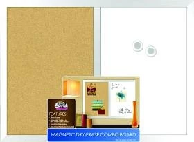 Mega Brands America 15092-4 Magnetic Cork and Dry Erase Board Combo Board 17x23 White