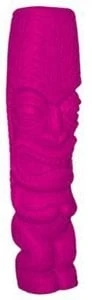 Small Squeeki Tiki Dog Toy - Pink, 7.13 H X 1.31 W X 1.83 L