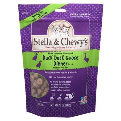 Duck Duck Goose Freeze Dried Dinner For Cats, 12 Ounces