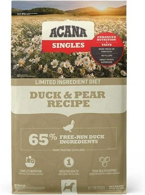 Singles Limited Ingredient Diet Duck & Pear Grain-free Dog Food, 25 Lb